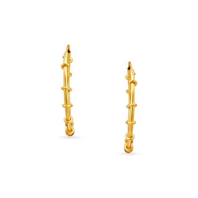 Dainty Eclectic Gold Hoop Earrings,,hi-res