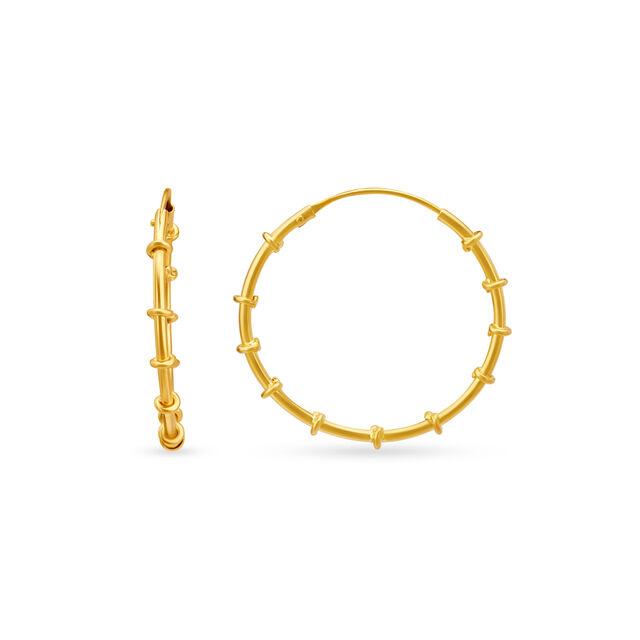 Dainty Eclectic Gold Hoop Earrings,,hi-res