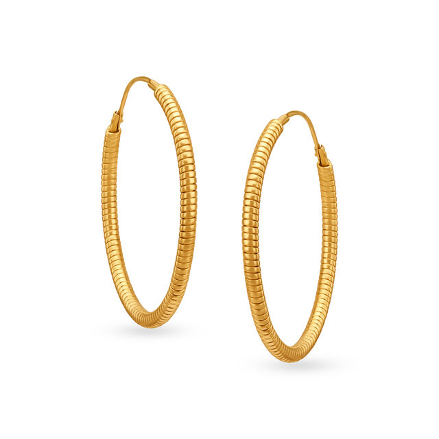 Buy Minimalistic Charming Hoop Earrings at Best Price Tanishq US