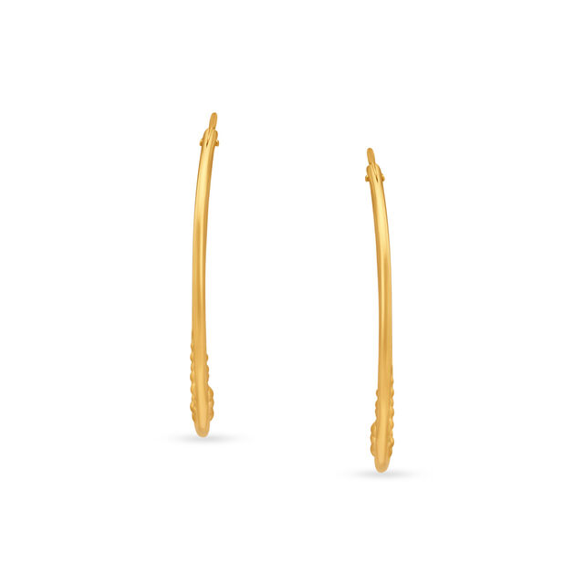 Classy Minimalist Gold Hoop Earrings,,hi-res