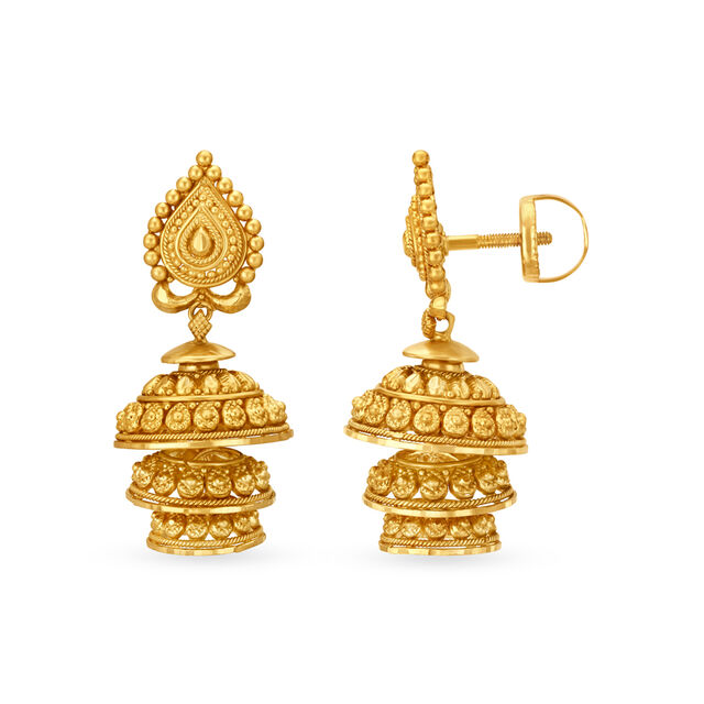 Traditional Detailed Drop Earrings,,hi-res