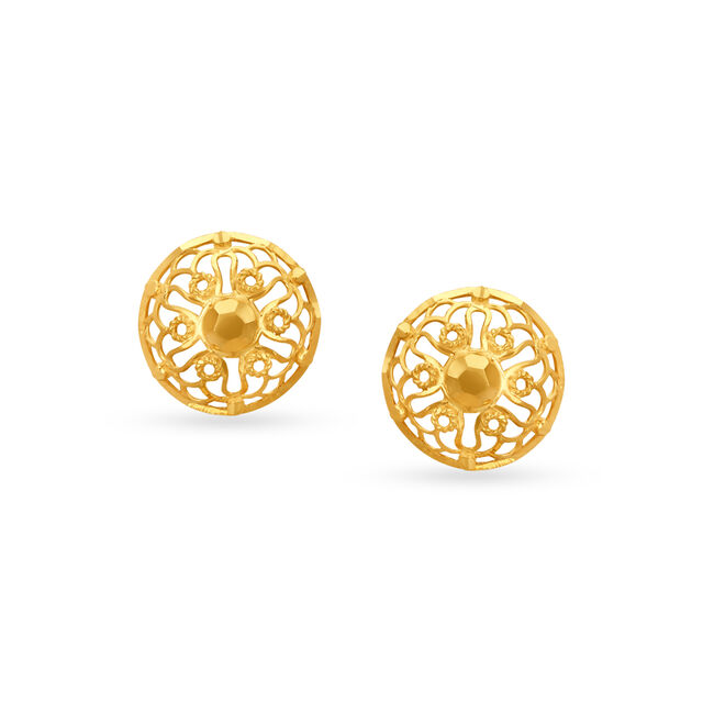 Versatile Gold Jhumka Earrings,,hi-res 3