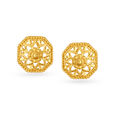 Charming Geometric Floral Stud Earrings 