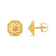 Charming Geometric Floral Stud Earrings 2