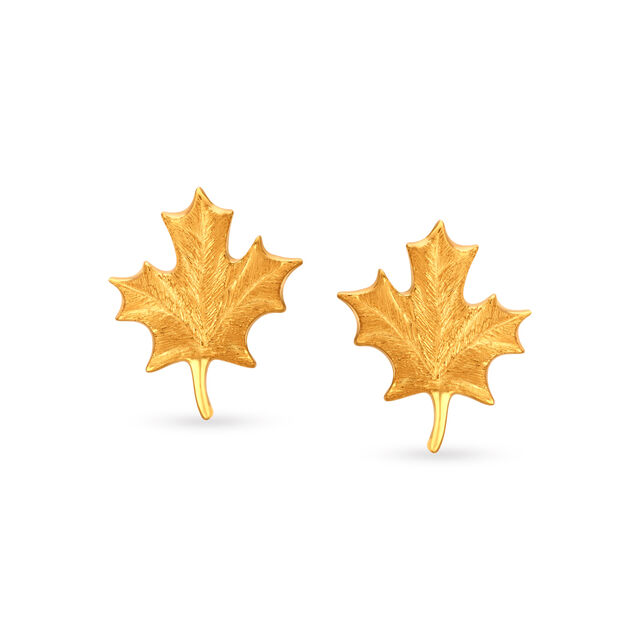 Contemporary Leafy Stud Earrings,,hi-res 