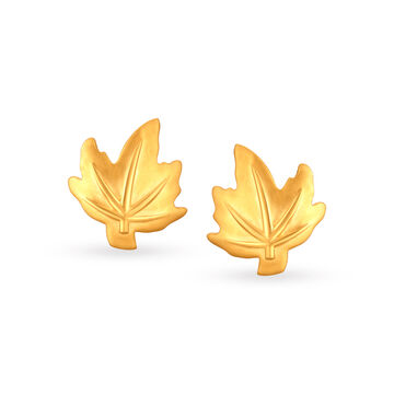Elegant Maple Leaf Stud Earrings