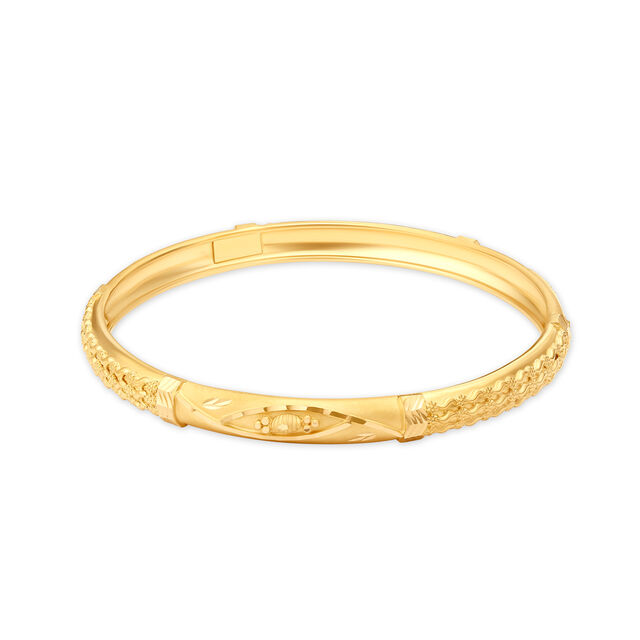 Stunning Textured Gold Bangle 2