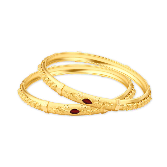 Elegant Intricate Gold Bangle 