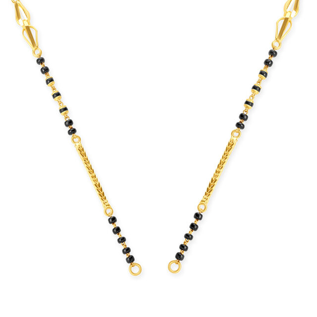Gold and Black Bead Linked Mangalsutra,,hi-res