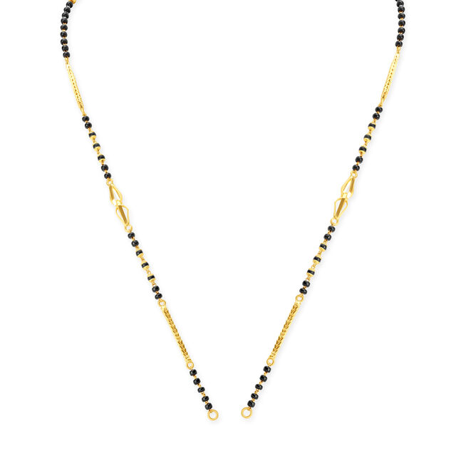 Gold and Black Bead Linked Mangalsutra,,hi-res