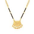 Geometric Rawa Work Mangalsutra,,hi-res 