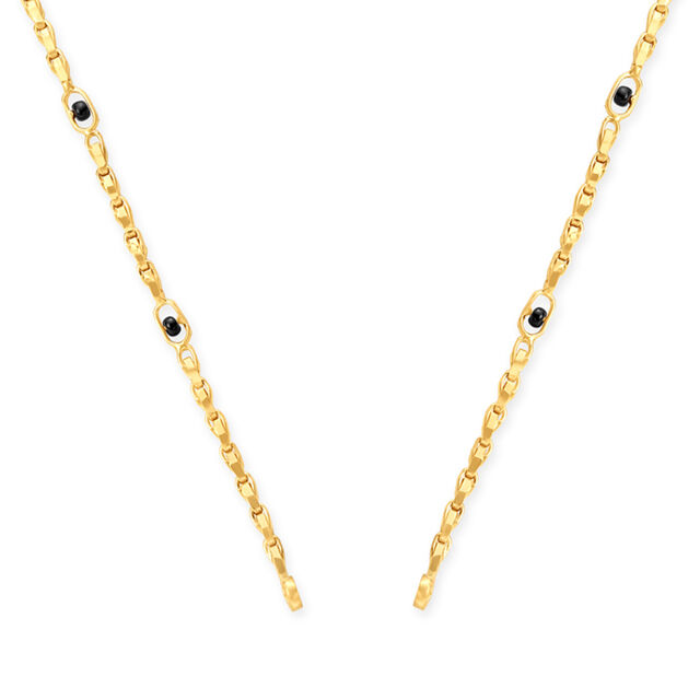 Gold and Black Enamel Link Mangalsutra,,hi-res
