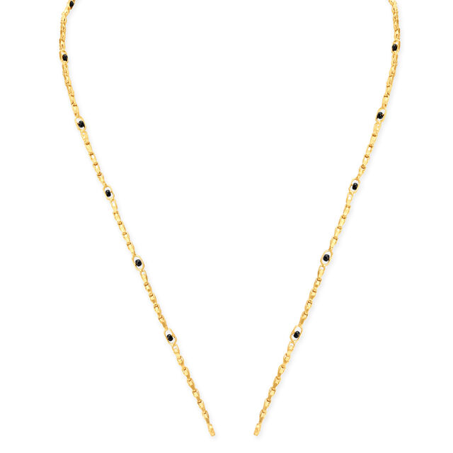 Gold and Black Enamel Link Mangalsutra,,hi-res