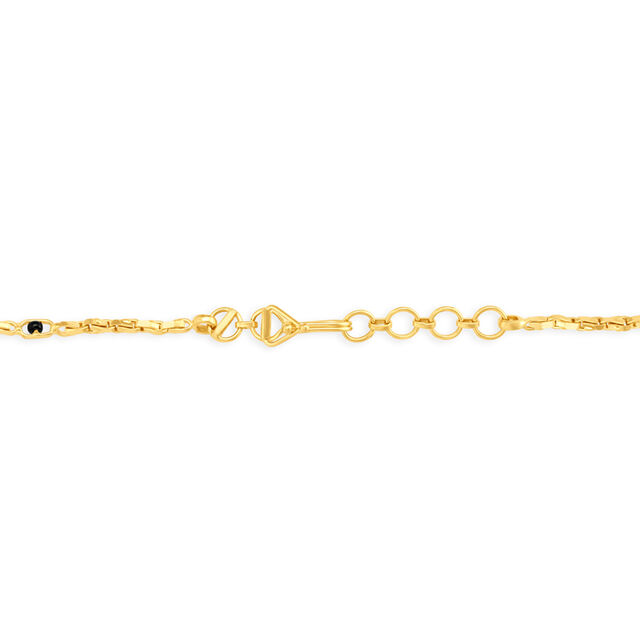 Gold and Black Enamel Link Mangalsutra,,hi-res