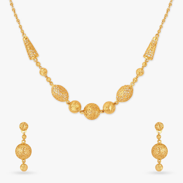 Elegant Jali-work Necklace Set 