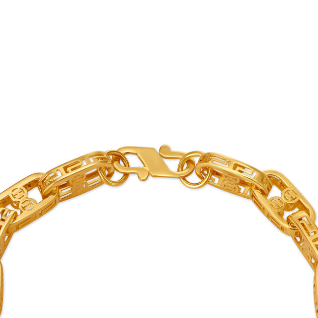Stunning Carved Gold Bracelet For Men 2