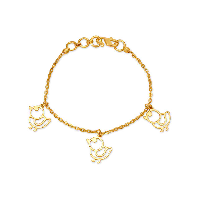 Adorable Duck Gold Bracelet For Kids,,hi-res 
