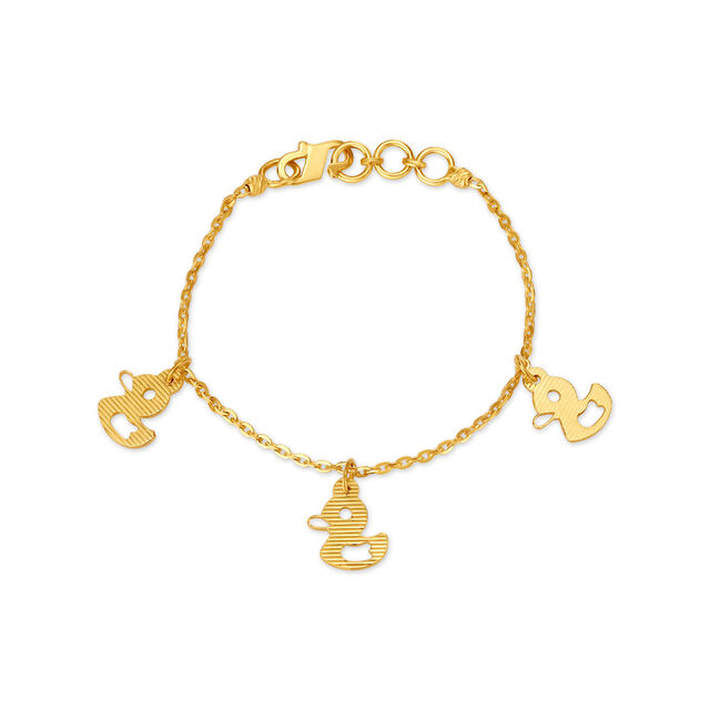 Cute Duck Gold Bracelet For Kids