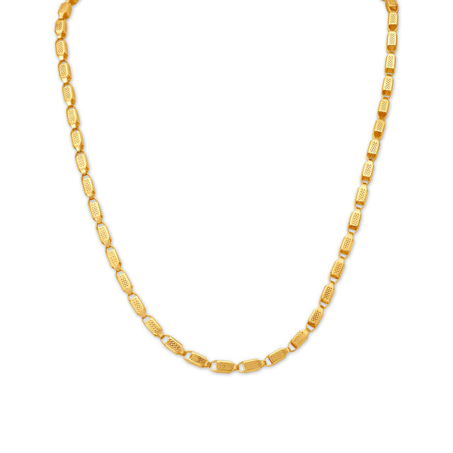 Urbane Gold Chain For Men with Carved Design,,hi-res 
