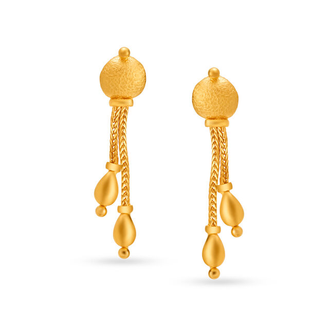 Stately Textured Gold Necklace Set,,hi-res 3