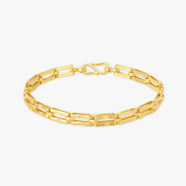 Stylish Gold Bracelet for Men,,hi-res