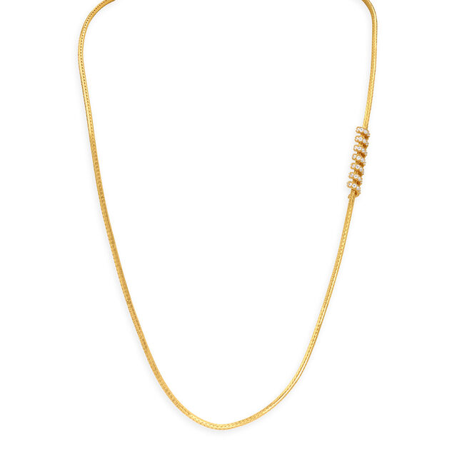 Elegant Gold Chain with Cubic Zorconia,,hi-res 