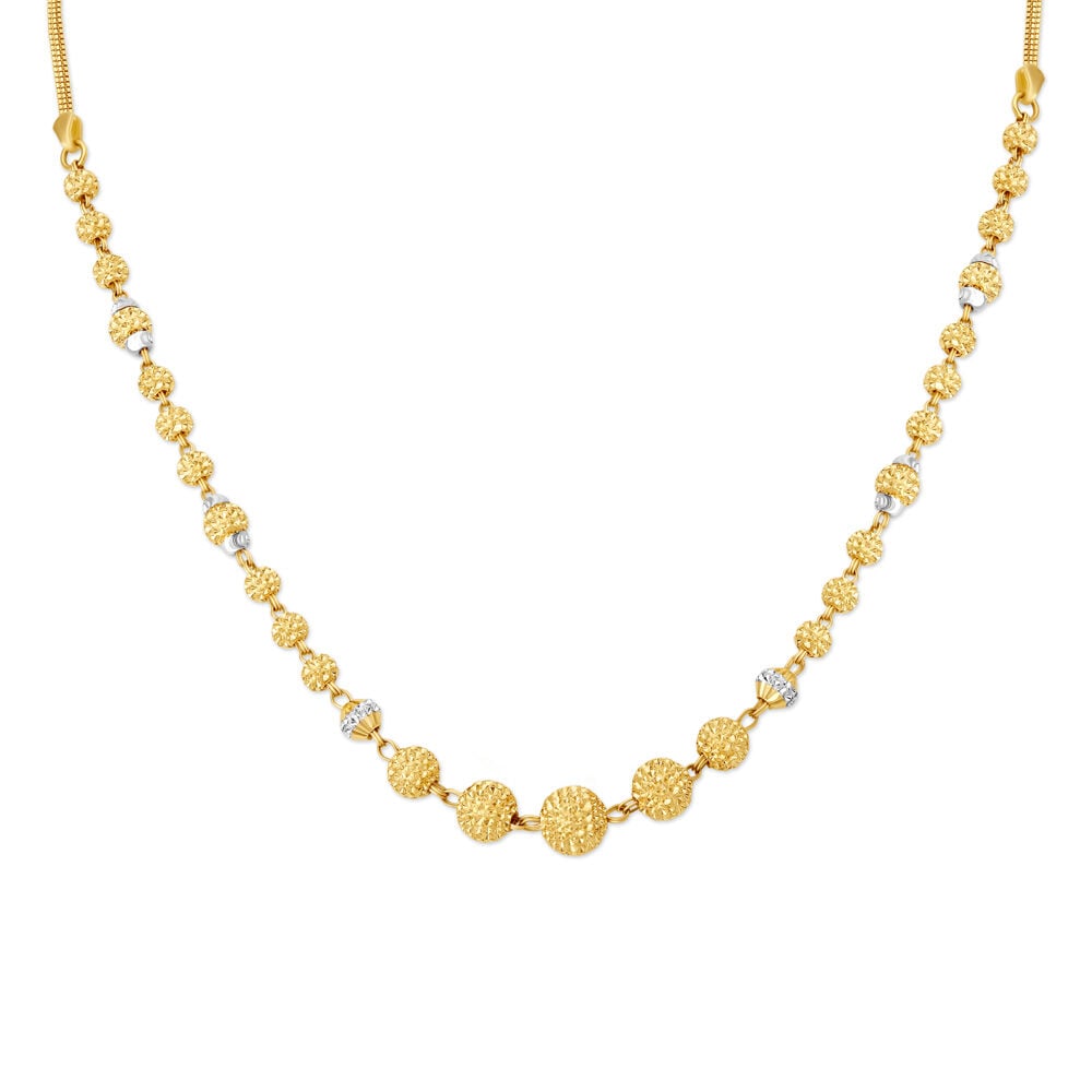 Buy Spangled Yellow Gold Beaded Chain at Best Price Tanishq US