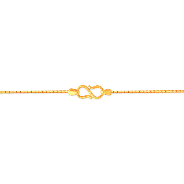 Glimmering Yellow Gold Stippled Ball Chain