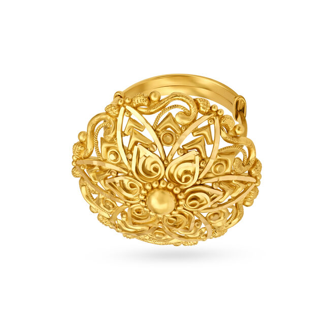 Exclusive Gold Traditional Finger Ring,,hi-res 2