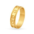 Handsome 22 Karat Gold Geometric Band Ring 2