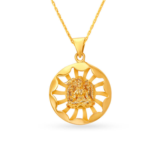 22 Karat Gold Lakshmi Pendant 