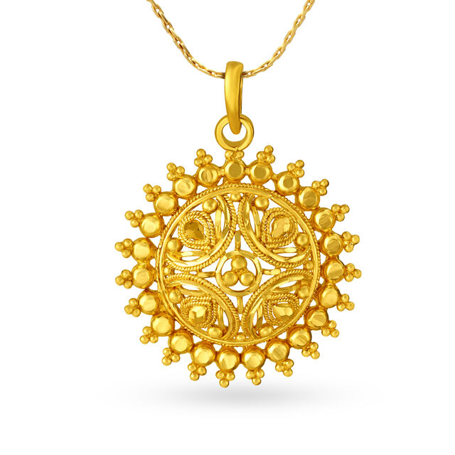 Classic Gold Circular Pendant