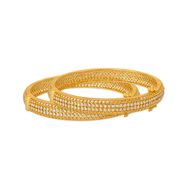 Traditional Rawa Work Gold Bangle,,hi-res 2