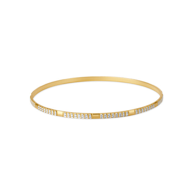 Spangled Yellow Gold Segmented Bangles 2