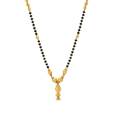 Enticing Carved Bead Mangalsutra