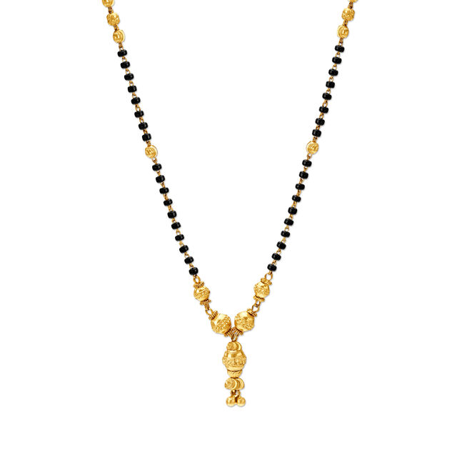 Enticing Carved Bead Mangalsutra,,hi-res