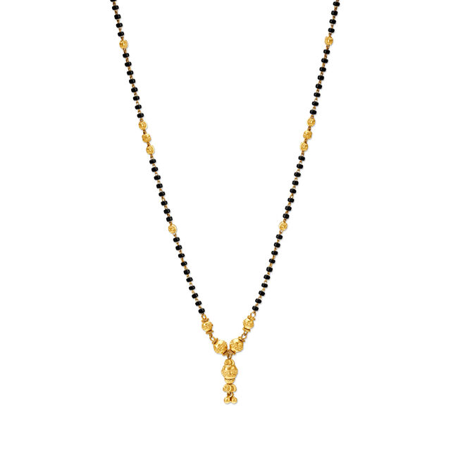 Enticing Carved Bead Mangalsutra,,hi-res