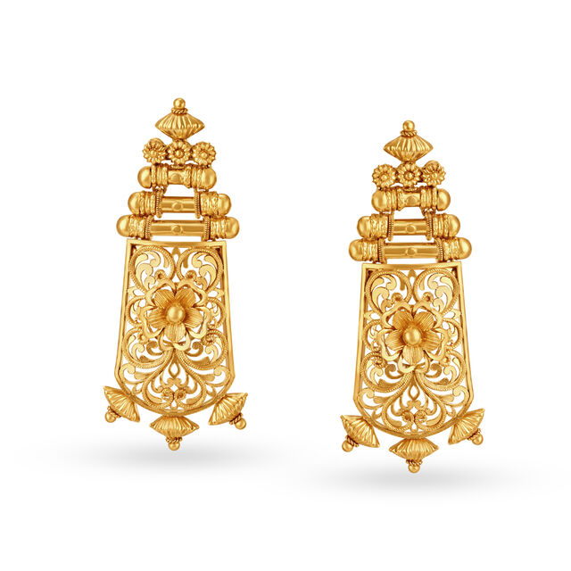 Mesmerising Floral Gold Necklace Set