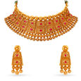 Majestic Geometric Gold Necklace Set,,hi-res 