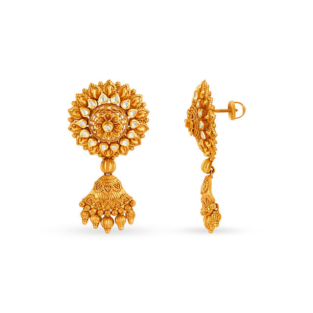 Radiant Sunflower Gold Drop Earrings,,hi-res 2