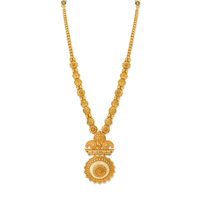 Radiant Yellow Gold Sunflower Haaram,,hi-res 