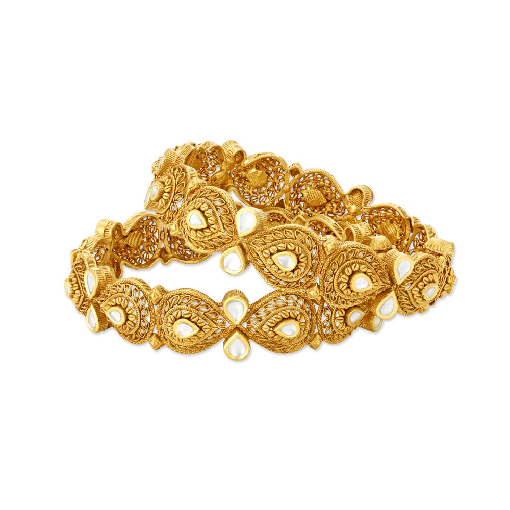 Gold letto bangles pc jewellers