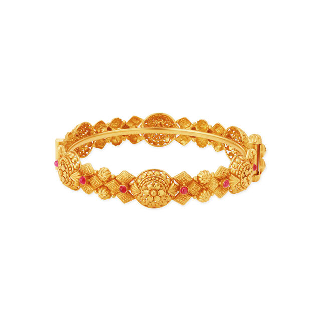 Regal Blossom Gold Bangle 
