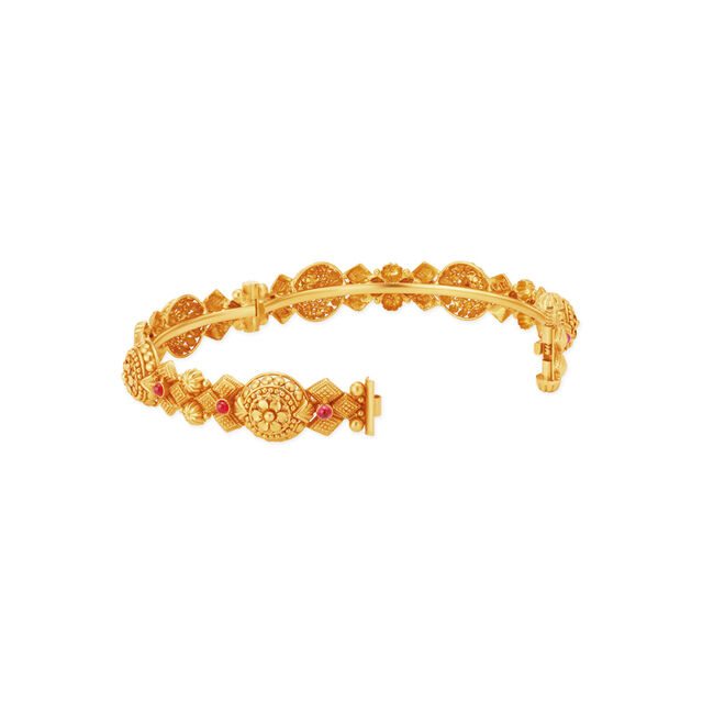 Regal Blossom Gold Bangle 2