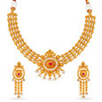 Mesmerising Antique Gold Necklace Set,,hi-res 