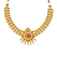 Mesmerising Antique Gold Necklace Set,,hi-res 2