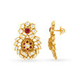 Luminous 22 Karat Yellow Gold Floral Drops,,hi-res 2