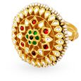 Dignified 22 Karat Yellow Gold And Stone Finger Ring,,hi-res 
