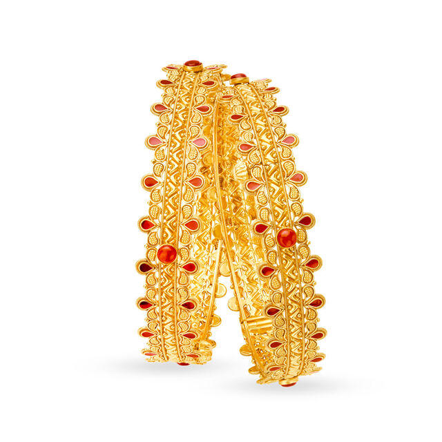 Stunning Gold Bangle,,hi-res 