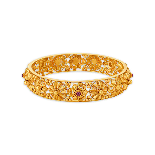 Queenly Gold Bangle Set,,hi-res